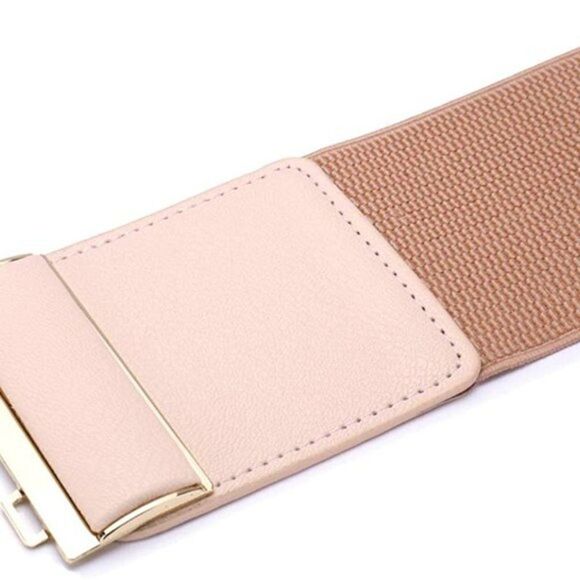 New Womens 3" Wide Belt Elastic Stretch Cinch - Picture 2 of 5